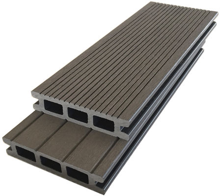 Modern wpc yük platformu 114*25mm Ahşap tahıl açık kaymaz WPC içi boş katı zemin kaplaması