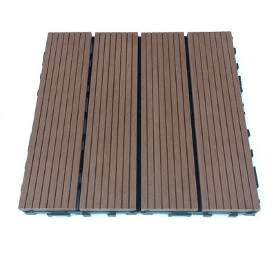 Açık Woodgrain WPC Yer Karosu Zemin Kaplaması Tahta Tıklama Döşeme 300x300mm