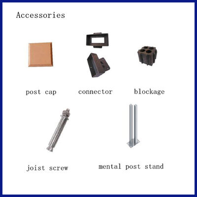 Dekoratif WPC Ahşap-Plastik Kompozit Çit ve Raylar