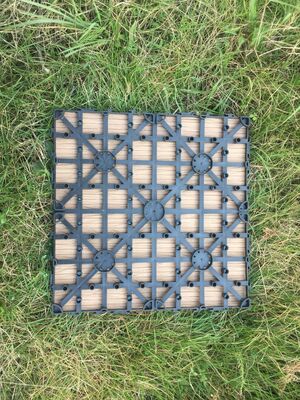 DIY WPC Güverte Fayansları 30*30CM Doğal Ahşap Tahıl Ev Veranda için Açık Döşeme