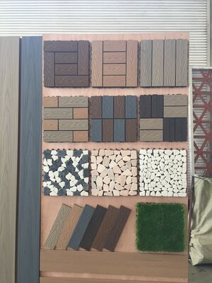 DIY WPC Güverte Fayansları 30*30CM Doğal Ahşap Tahıl Ev Veranda için Açık Döşeme