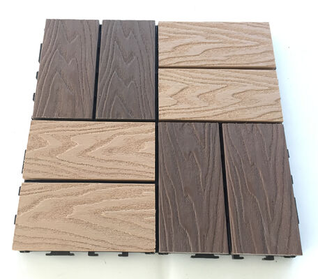 DIY WPC Güverte Fayansları 30*30CM Doğal Ahşap Tahıl Ev Veranda için Açık Döşeme