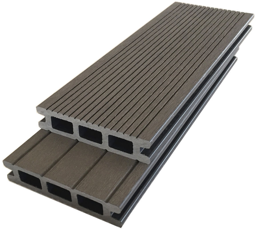 Modern wpc yük platformu 114*25mm Ahşap tahıl açık kaymaz WPC içi boş katı zemin kaplaması