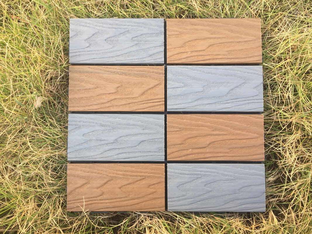 Toptan DIY WPC Güverte Fayansları Konut Kullanımı için 30 * 30CM Dayanıklı Dış Mekan Döşeme